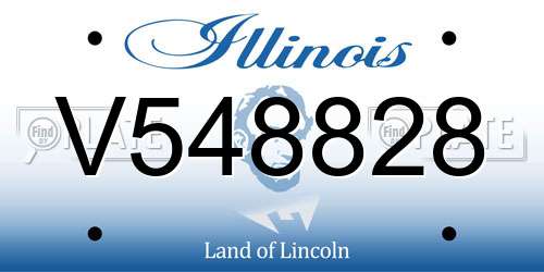 V548828 Illinois License Plate