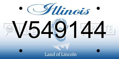 V549144 Illinois License Plate