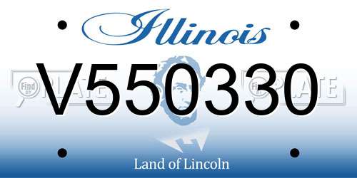 V550330 Illinois License Plate