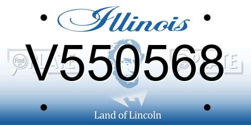 V550568 Illinois License Plate