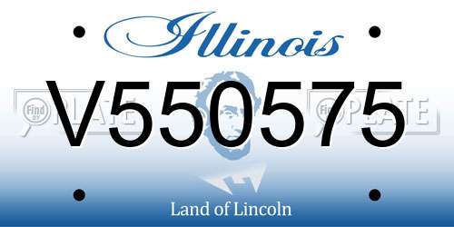 V550575 Illinois License Plate