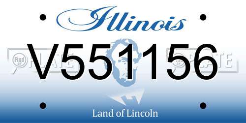 V551156 Illinois License Plate