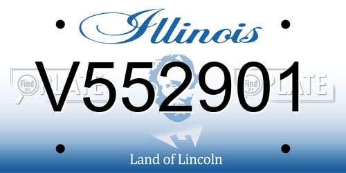 V552901 Illinois License Plate