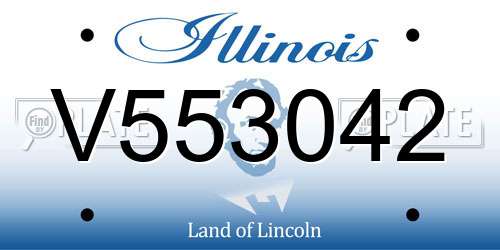 V553042 Illinois License Plate
