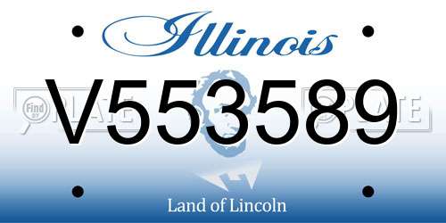 V553589 Illinois License Plate