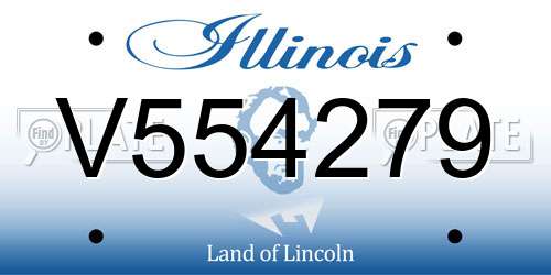 V554279 Illinois License Plate