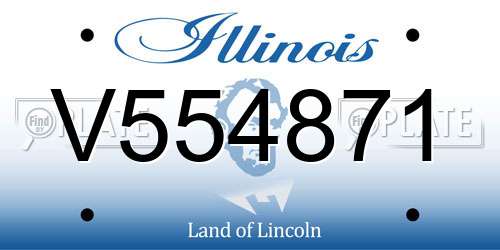 V554871 Illinois License Plate