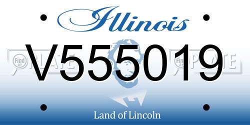 V555019 Illinois License Plate