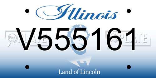 V555161 Illinois License Plate