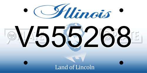 V555268 Illinois License Plate