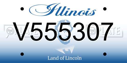 V555307 Illinois License Plate