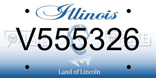 V555326 Illinois License Plate