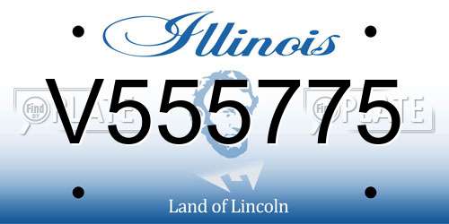 V555775 Illinois License Plate