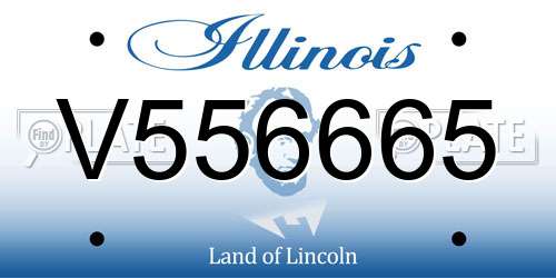 V556665 Illinois License Plate