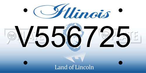 V556725 Illinois License Plate