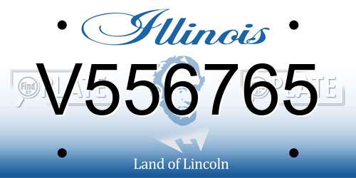 V556765 Illinois License Plate
