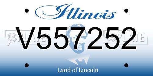 V557252 Illinois License Plate