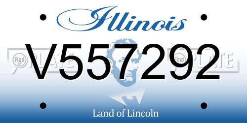 V557292 Illinois License Plate