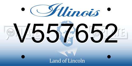 V557652 Illinois License Plate
