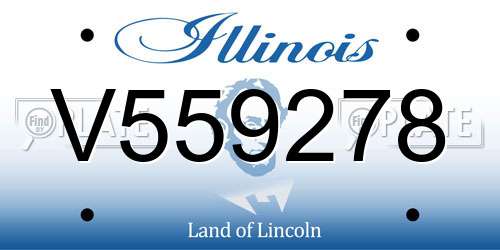 V559278 Illinois License Plate