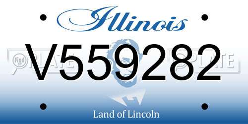 V559282 Illinois License Plate