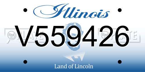 V559426 Illinois License Plate