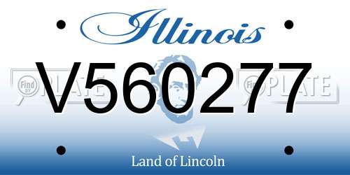 V560277 Illinois License Plate