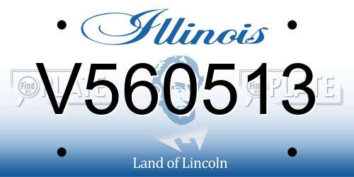 V560513 Illinois License Plate