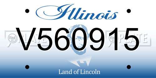 V560915 Illinois License Plate