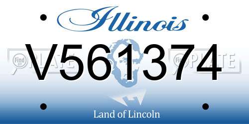V561374 Illinois License Plate