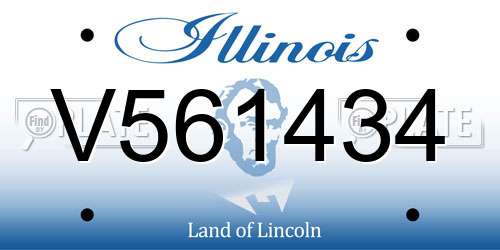 V561434 Illinois License Plate