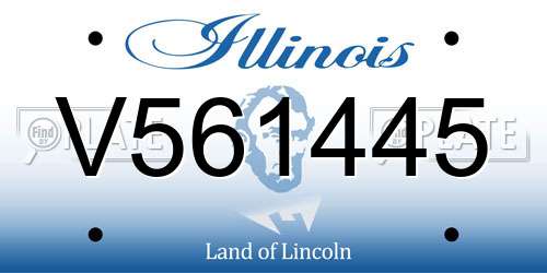 V561445 Illinois License Plate