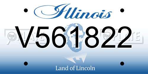V561822 Illinois License Plate