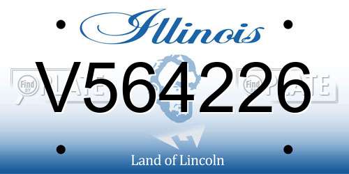 V564226 Illinois License Plate