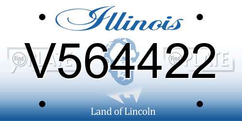 V564422 Illinois License Plate