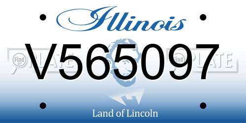 V565097 Illinois License Plate