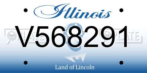 V568291 Illinois License Plate