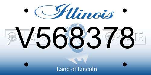 V568378 Illinois License Plate