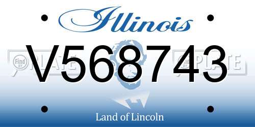 V568743 Illinois License Plate