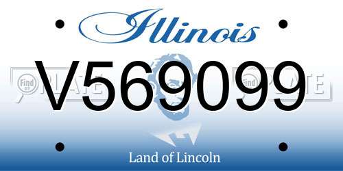 V569099 Illinois License Plate