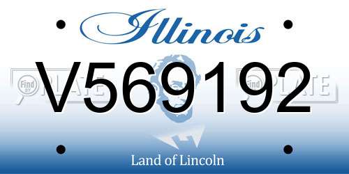 V569192 Illinois License Plate