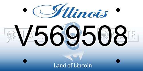 V569508 Illinois License Plate