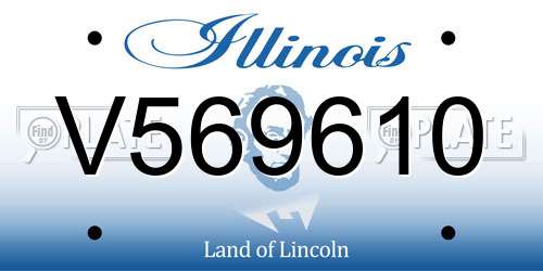 V569610 Illinois License Plate