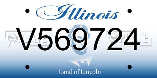 V569724 Illinois License Plate