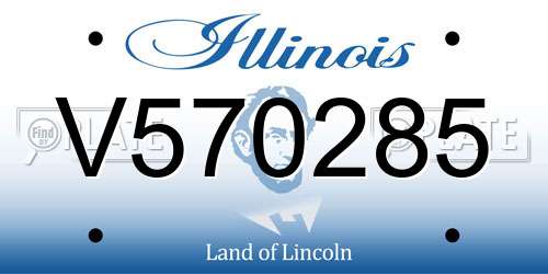V570285 Illinois License Plate