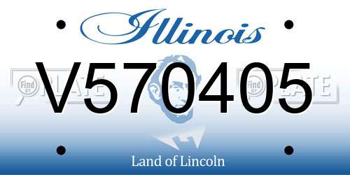 V570405 Illinois License Plate