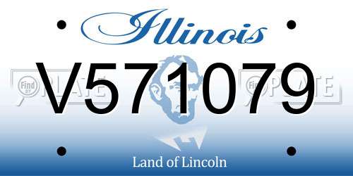 V571079 Illinois License Plate
