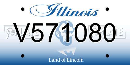 V571080 Illinois License Plate