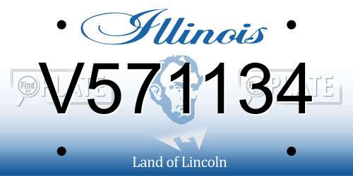 V571134 Illinois License Plate