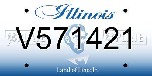 V571421 Illinois License Plate